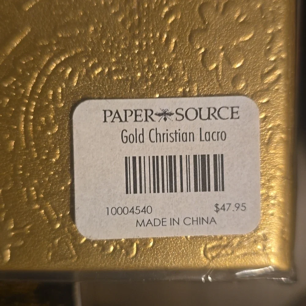 ❤️BUY 2 GET 1 FREE  Christian Lacroix Gold Embossed Paseo Guest Book